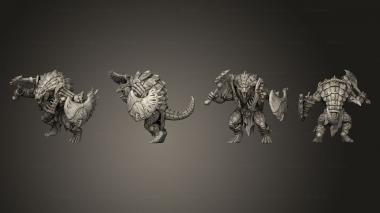 Military figurines Lizardman D Kit II Axe Shield 3d model
