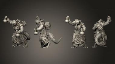 Military figurines Lizardman Tribe Alchemist 3d model