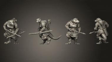Military figurines Lizardman Tribe Archer 3d model