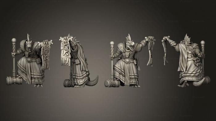 Military figurines (Lizardman Tribe Commander, STKW_9130) 3D models for cnc