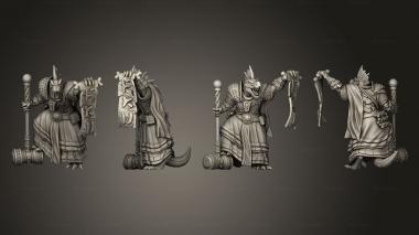 Military figurines Lizardman Tribe Commander 3d model