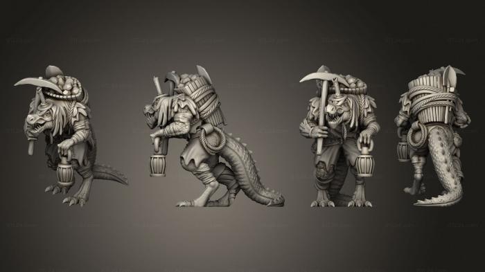 Military figurines (Lizardman Tribe Digger, STKW_9131) 3D models for cnc