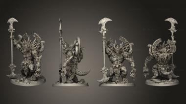 Military figurines Lizardmen King Tashokk the Great 3d model