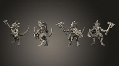 Military figurines Lizards Goldmaw Axe 3d model