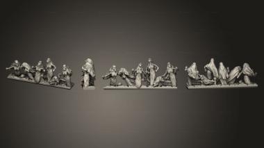 Military figurines lloronas ec strips 4 3d model