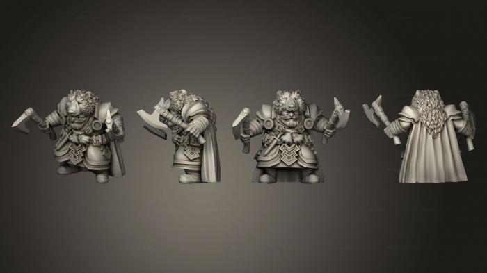 Military figurines (Lord Dual Axes 2, STKW_9158) 3D models for cnc