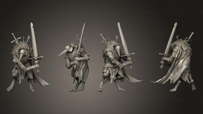 Military figurines (Lordsguard pose 3, STKW_9170) 3D models for cnc