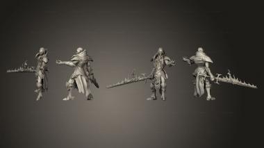 Military figurines Lotharius Blood Reavers RAW 3d model