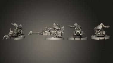 Military figurines LRDG BIKERS v 3 3d model