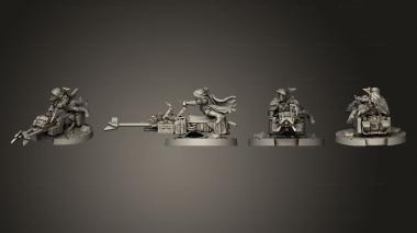 Military figurines LRDG BIKERS 3d model