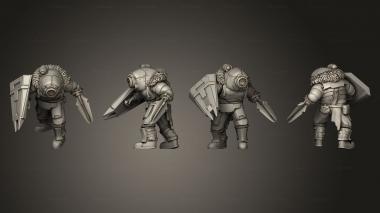 Military figurines Lunar Ogres 02 3d model