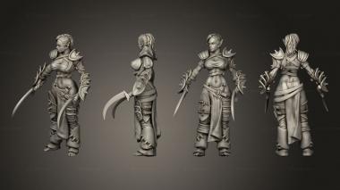 Military figurines lven Huntress 3d model