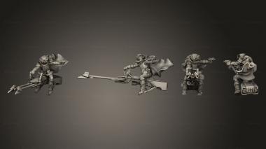 Military figurines Madox Bikers 4 3d model
