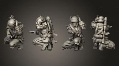 Military figurines Madox mortar operator 3d model