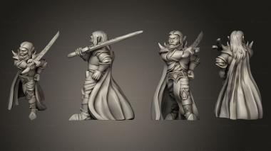 Military figurines Male Caped Warrior 3d model