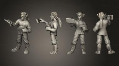Military figurines Male Elf Rigger 3d model
