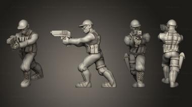 Military figurines Male Human Private Cop 3d model