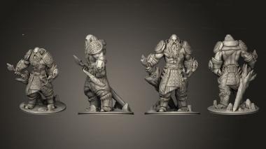 Military figurines Male No Helmet Based 3d model