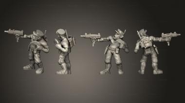 Military figurines Male Orc Marine Rigger 3d model