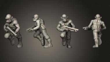 Military figurines Male Ork SWAT Shotgun 3d model