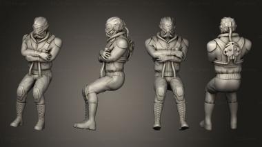 Military figurines Male Pilots 01 3d model