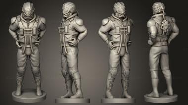 Military figurines Male Pilots 02 3d model