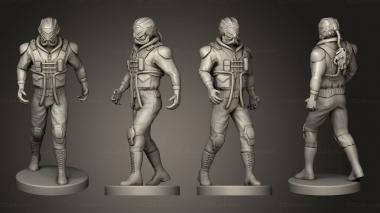 Military figurines Male Pilots 03 3d model