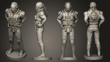 Military figurines Male Pilots 05 3d model