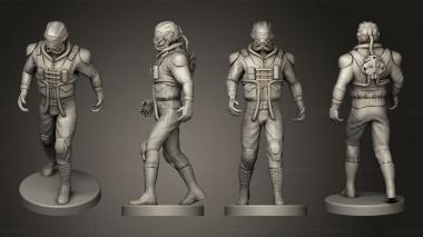 Military figurines Male Pilots 06 3d model