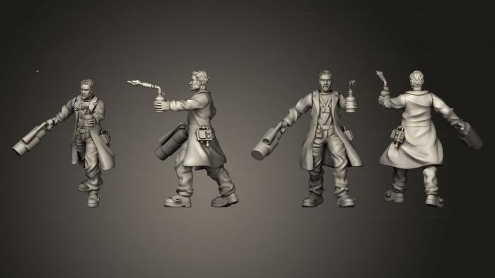 Military figurines (Male Scientist Head, STKW_9434) 3D models for cnc