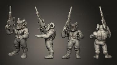 Military figurines Male Troll Cop Sniper 3d model