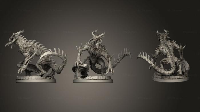 Military figurines (Malignox Dracolich Epic Pose, STKW_9442) 3D models for cnc