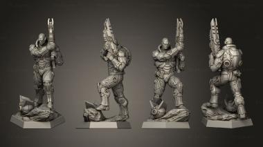 Military figurines Marine Sergeant 3d model