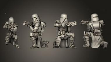 Military figurines Marine Squad 03 3d model