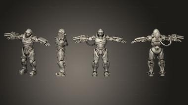 Military figurines Marine T Pose 3d model