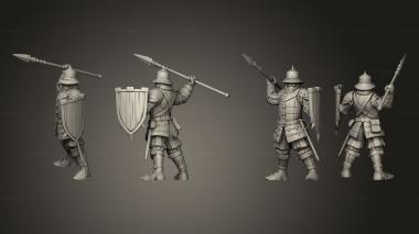 Military figurines Militia 2 Spear 3d model