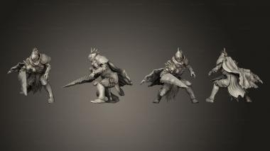 Military figurines Mimic Knight Crouching 3d model