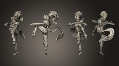 Military figurines Monk Adventurer Fighting 3d model