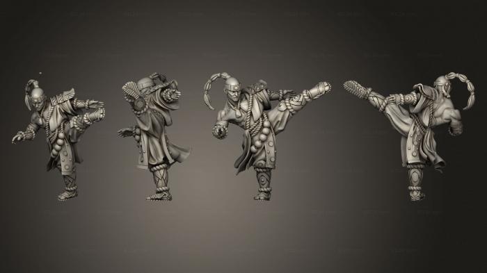 Military figurines (Monk Females Spear 04, STKW_9876) 3D models for cnc