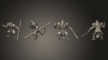 Military figurines Monkey King Fighting 3d model