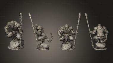 Military figurines Monkey King 3d model