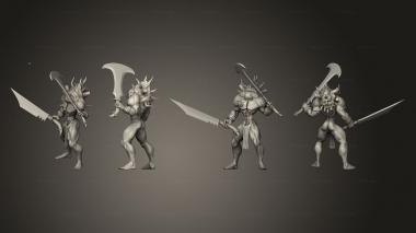 Military figurines monstrous grotesque 3d model