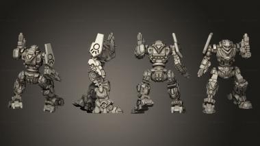 Military figurines mordred en garde 3d model
