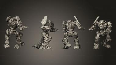Military figurines mordred pose 3d model