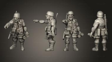 Military figurines Mortar 03 3d model