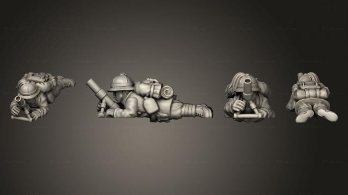 Military figurines (MORTARS Assistant 01, STKW_9917) 3D models for cnc