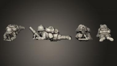 Military figurines MORTARS Assistant 01 3d model