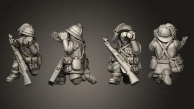 Military figurines MORTARS Assistant 03 3d model