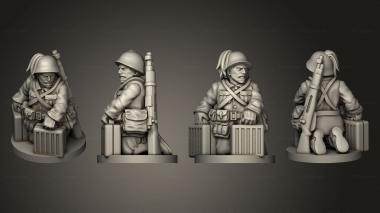Military figurines MORTARS Assistant 06 3d model