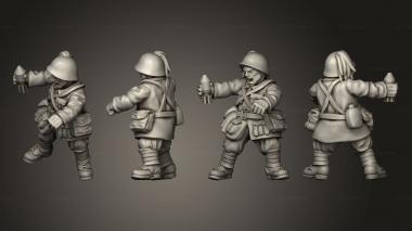 Military figurines MORTARS Gunner 01 3d model